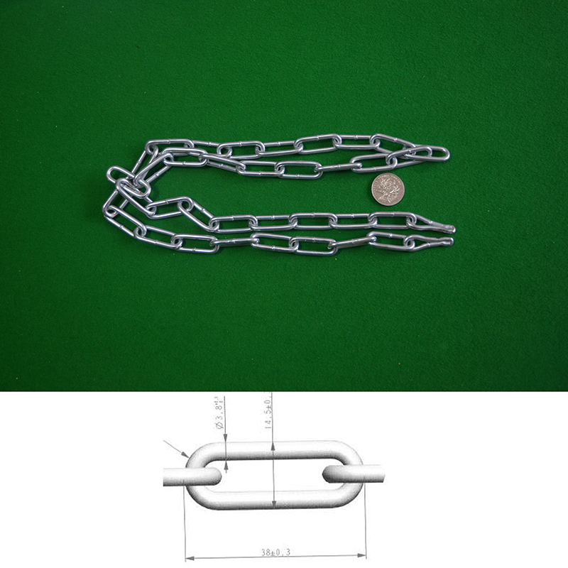 3.8mm سلاسل سبائك الصلب المستديرة (طلاء الزنك الصديق للبيئة)